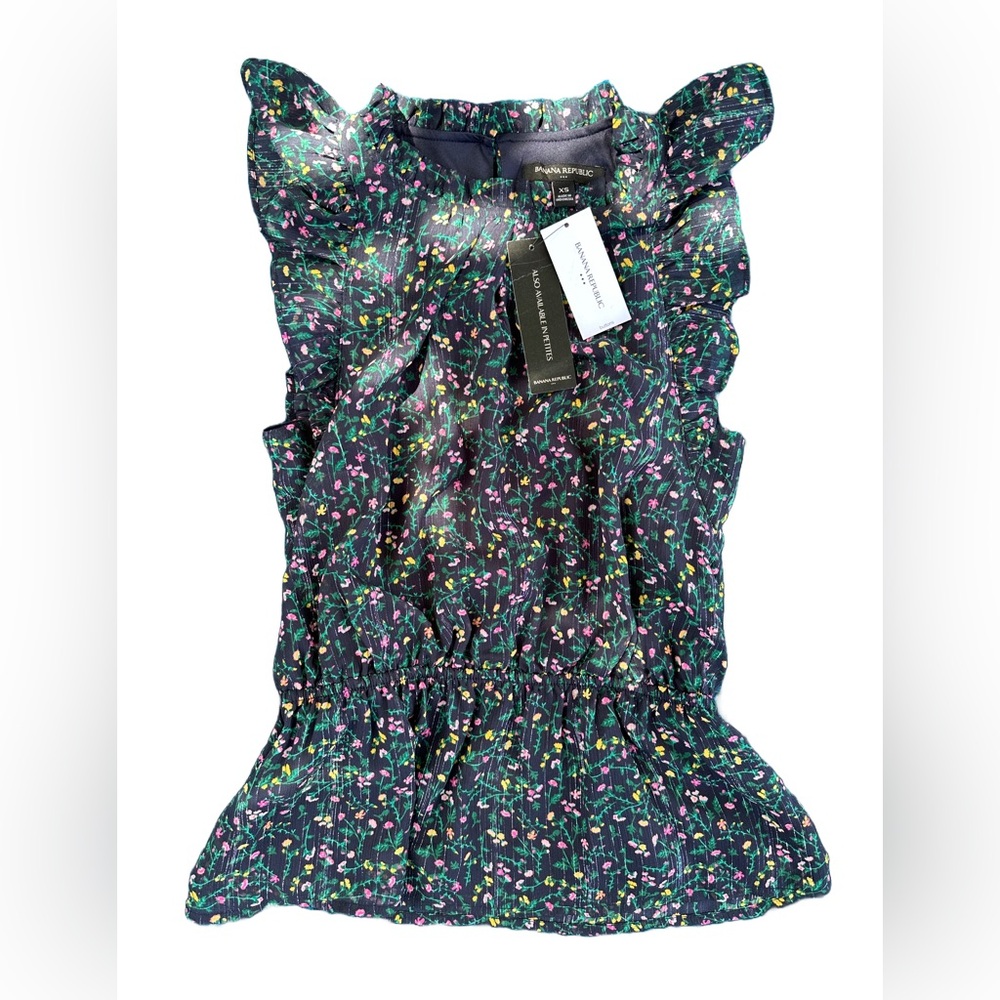 XS Banana Republic Floral Blouse, NWT